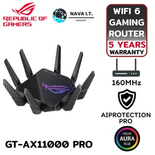 COINSคืน15%⚡FB9JMZV6⚡ ASUS NETWORK ROG RAPTURE GT-AX11000 PRO ROUTER (เราเตอร์) TRI BAND WIFI6 รับประกันศูนย์ 5ปี