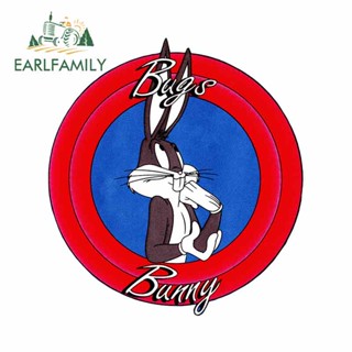 Earlfamily สติกเกอร์ไวนิล ลาย Looney Tunes Bugs Bunny ขนาด 13 ซม. x 12 ซม. สําหรับตกแต่งรถยนต์