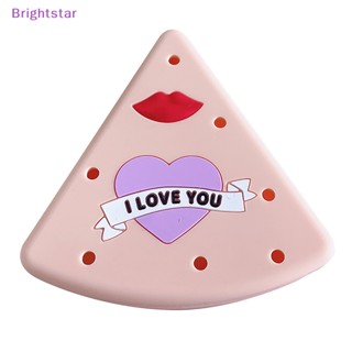 Brightstar ที่ใส่ฟองน้ําแต่งหน้า ทรงสามเหลี่ยม ซิลิโคน น่ารัก สําหรับเดินทาง ใหม่