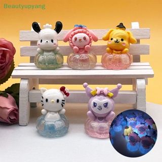 SANRIO [Beautyupyang] พวงกุญแจ จี้การ์ตูนซานริโอ้ เรืองแสง แฮนด์เมด DIY สําหรับตกแต่งรถยนต์ ว่ายน้ํา 2 ชิ้น