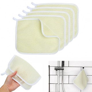 Exfoliating Towels 5 Pcs/Set Body Wash Cloths Soft Towel Weave 25x21cm Size