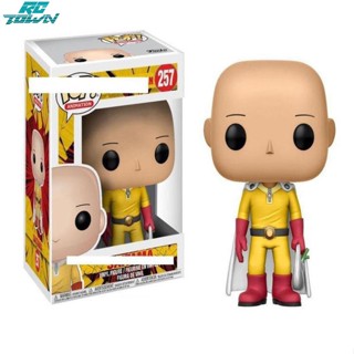 Rctown Funko Pop One Punch Man ตุ๊กตาฟิกเกอร์พวงกุญแจจี้ Saitama ตุ๊กตาพวงกุญแจสําหรับเด็กแฟน