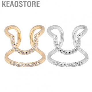 Keaostore Nail Cover Tip Ring  Electroplated Copper Finger Fashionable Safe Perfect Gift Adjustable Size for Party Daily Wear Women