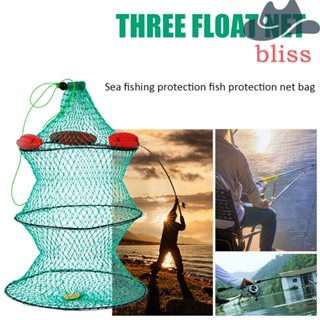 Bliss กรงตาข่ายยางลอยน้ํา แบบพกพา อุปกรณ์เสริม สําหรับตกปลา