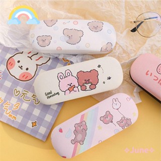 June เคสแว่นตา แบบแข็ง แบบพกพา สําหรับนักเรียน