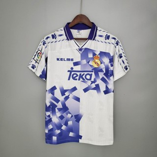 ✤✾เสื้อกีฬาแขนสั้น ลายทีมชาติฟุตบอล Real-Madrid 1996/1997 ชุดเหย้า สไตล์เรโทร