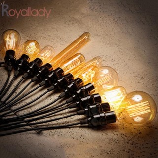 #ROYALLADY#1 X หลอดไฟ เส้นพลาสติก สไตล์วินเทจ 40W E27