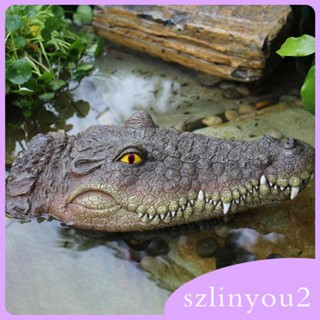 [szlinyou2] รูปปั้นหัวจระเข้จําลอง สีน้ําตาล ขนาด 5 ซม. X32 ซม. สําหรับตกแต่ง