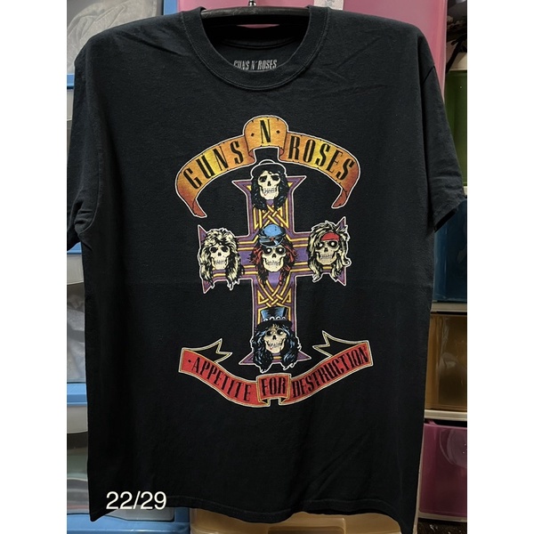 เสื้อยืด เสื้อยืดวงGun&Roseแท้ลิขสิทธิ์size: S-5XL