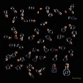 Treeling ขวดแก้วเปล่า ขนาดเล็ก สําหรับใส่ข้อความ 5 ชิ้น