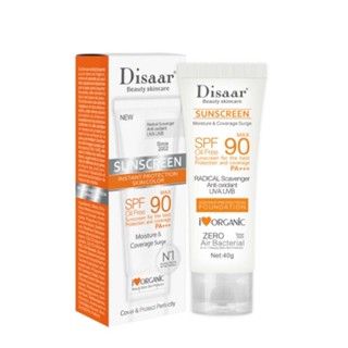 Disaar Facial Sunscreen Cream SPF 90 PA+ Moisturizing Skin Protect Sunblock