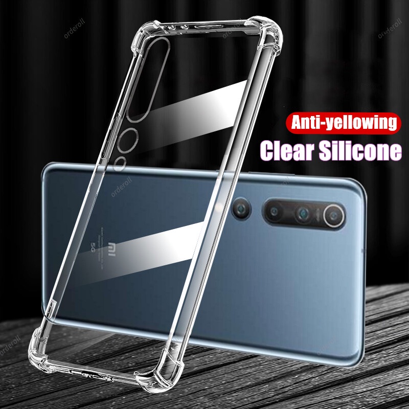 สําหรับ Xiaomi Mi 10 5G Mi 10 Pro 5G 4G M2001J2G M2001J2I M2001J1G ยืดหยุ่นยางนุ่มคริสตัลใส Slim ป้อ