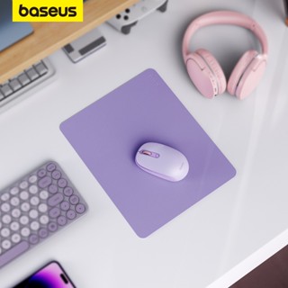 Baseus แผ่นรองเมาส์ หนัง PU กันน้ํา กันลื่น 26*21 ซม. อุปกรณ์เสริม สําหรับเกมเมอร์ Pc