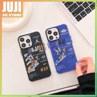 Juji เคสโทรศัพท์มือถือ ลายการ์ตูนกระต่าย AJ สีเงิน สีฟ้า สําหรับ Iphone 14 13 Pro Max 12 Pro 13pro 13promax 12promax