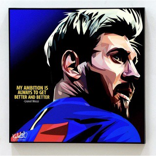 โปสเตอร์ผ้าใบ ลายฟุตบอล Lionel Messi สําหรับตกแต่งผนัง