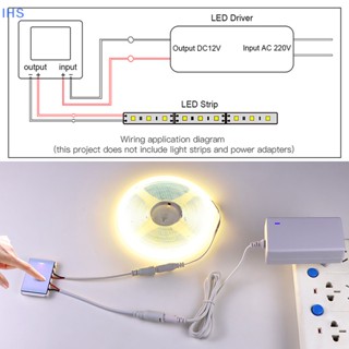 [IHS] สวิตช์ไฟ LED 12V 5A หรี่แสงได้ CCT เซนเซอร์สัมผัส ปรับได้ สําหรับตกแต่งกระจก ห้องน้ํา