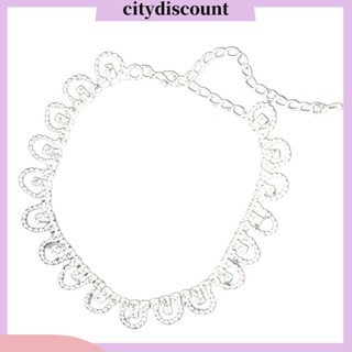 &lt;citydiscount&gt; สร้อยข้อเท้า ประดับคริสตัล พลอยเทียม เครื่องประดับ สําหรับงานแต่งงาน ชายหาด ฤดูร้อน