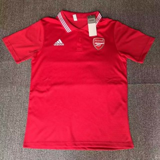 เสื้อโปโลแขนสั้น ลายทีมชาติฟุตบอล Arsenal สีแดง ไซซ์ S - XXL 23-24