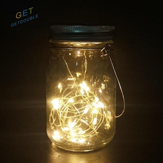 [Getdouble.th] สายไฟหิ่งห้อย Led 20 ดวง พลังงานแสงอาทิตย์ สําหรับตกแต่งสวนคริสต์มาส [Getdouble.th]