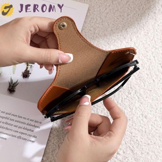 Jeromy เคสแว่นตา หนัง PU ลายดอกไม้ ตาราง ป้องกันสายตาสั้น สําหรับนักเรียน