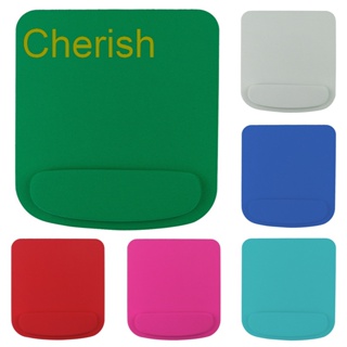 Cherish LVOOVL แผ่นรองเมาส์ ตามหลักสรีรศาสตร์ พร้อมเมมโมรี่โฟมรองข้อมือ กันลื่น สีพื้น