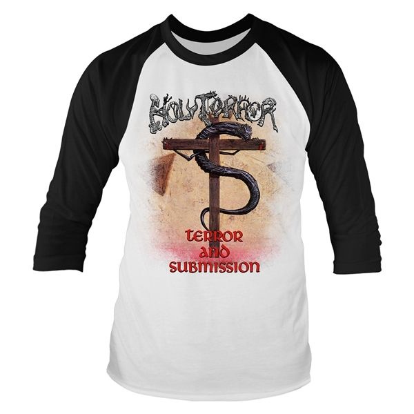 HOLY TERROR Terror & Submission 3/4 SLEEVE BASEBALL เสื้อยืด (ไซส์ S)