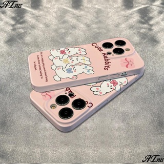 เคสโทรศัพท์มือถือ กันกระแทก ลายกระต่ายเต้นรํา เรียบง่าย สําหรับ Iphone 14promax 13 1211 6ins 78plus SUJ7