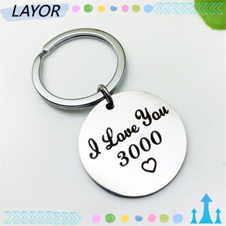 LAY I Love You 3000 พวงกุญแจแฟชั่น เครื่องประดับโลหะ Keyfob