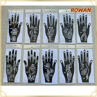 ROWANS แผ่นแม่แบบฉลุลาย ฉลุลาย สําหรับวาดภาพบนใบหน้า ชั่วคราว