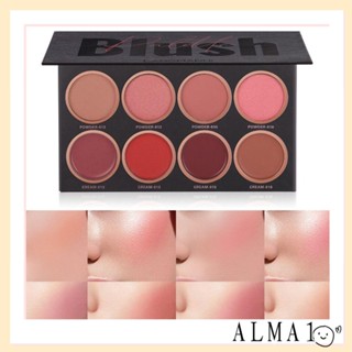 Alma บลัชออนเนื้อแมตต์ ชิมเมอร์ กันน้ํา 8 สี พกพาง่าย สําหรับผู้หญิง