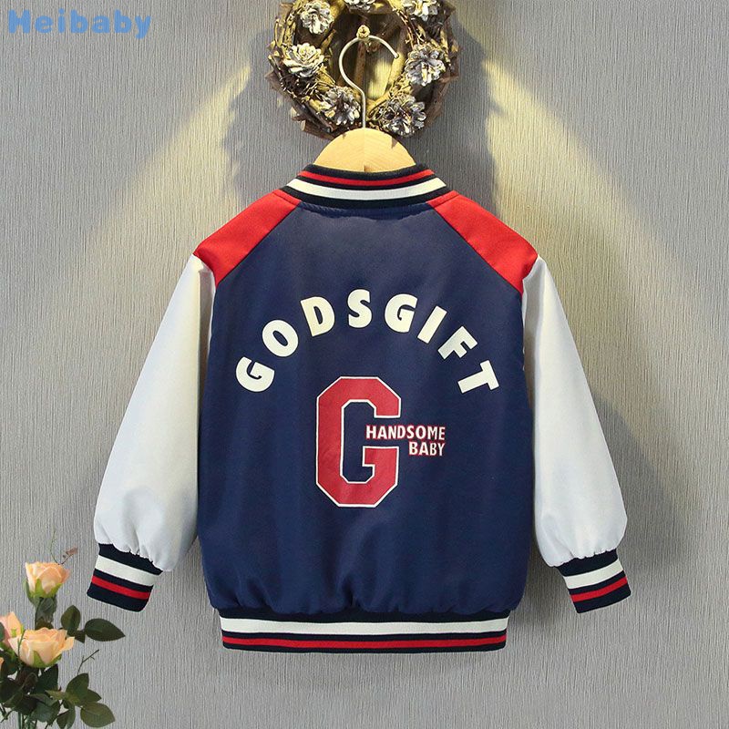 Heibabyเสื้อแจ็กเก็ตเบสบอลลําลอง ขนาดใหญ่ สไตล์เกาหลี สําหรับเด็กผู้ชาย อายุ 3-12 ปี