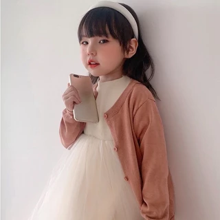 PRETTY BABY เสื้อคลุมไหมพรม เเขนยาวเด็ก เสื้อคาร์ดิเเกน เสื้อกันหนาว สำหรับเด็กหญิง/ชาย(843)