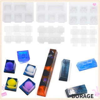 BORAGE DIY Key Cap Resin Mold Casting Crafts Silicone Mould Keyboard Molds UV Epoxy Mechanical Keyboard Handmade Crystal Resin Making Tools