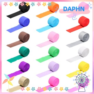 DAPHS พวงมาลัยกระดาษเครป สีรุ้ง สําหรับตกแต่งฉากหลังถ่ายรูป 1 ม้วน