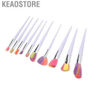 Keaostore Synthetic Cosmetic Brushes  Makeup Brush Set Lightweight Ergonomic Handle 10pcs for Eyeshadow  Artists