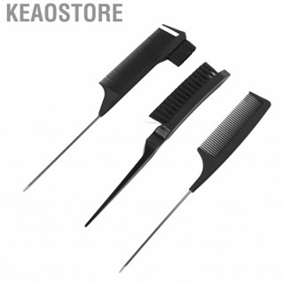 Keaostore Double Sided  Brush Professional Salon Soft Nylon Rat Tail Comb for Highlighting Coloring Combs Set