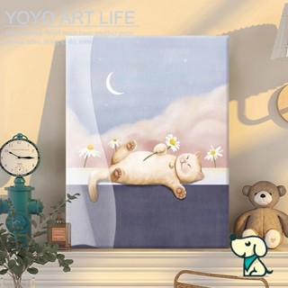 Yy ภาพวาดสีน้ํามัน รูปโนเฟรมโม่ฮี่ 40X50 ซม. แฮนด์เมด diy สําหรับตกแต่ง MO100