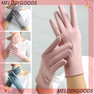 MELODG ถุงมือขนแกะ อบอุ่น แฟชั่นใหม่ สําหรับผู้หญิง เล่นกีฬากลางแจ้ง