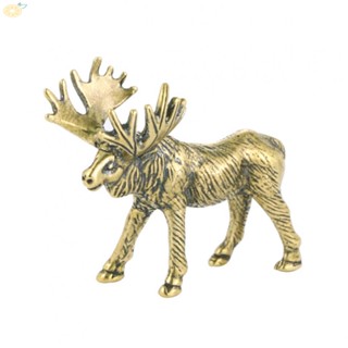 【VARSTR】Brass Animals Brass Creative Durable Novel Retro Appearance Elk Ornament