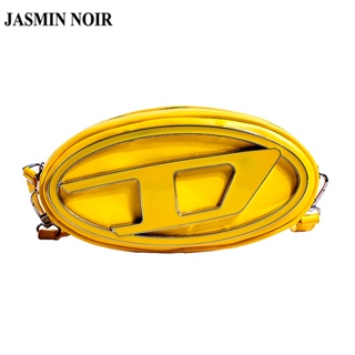 Jasmin NOIR กระเป๋าสะพายไหล่ หนัง PU พิมพ์ลายตัวอักษร ทรงวงรี เรียบง่าย สําหรับผู้หญิง