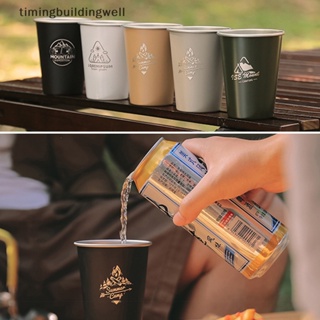 Twth แก้วมักสเตนเลส 304 350 มล. 4 ชิ้น สําหรับตั้งแคมป์ กาแฟ นม ไวน์ เบียร์ QDD