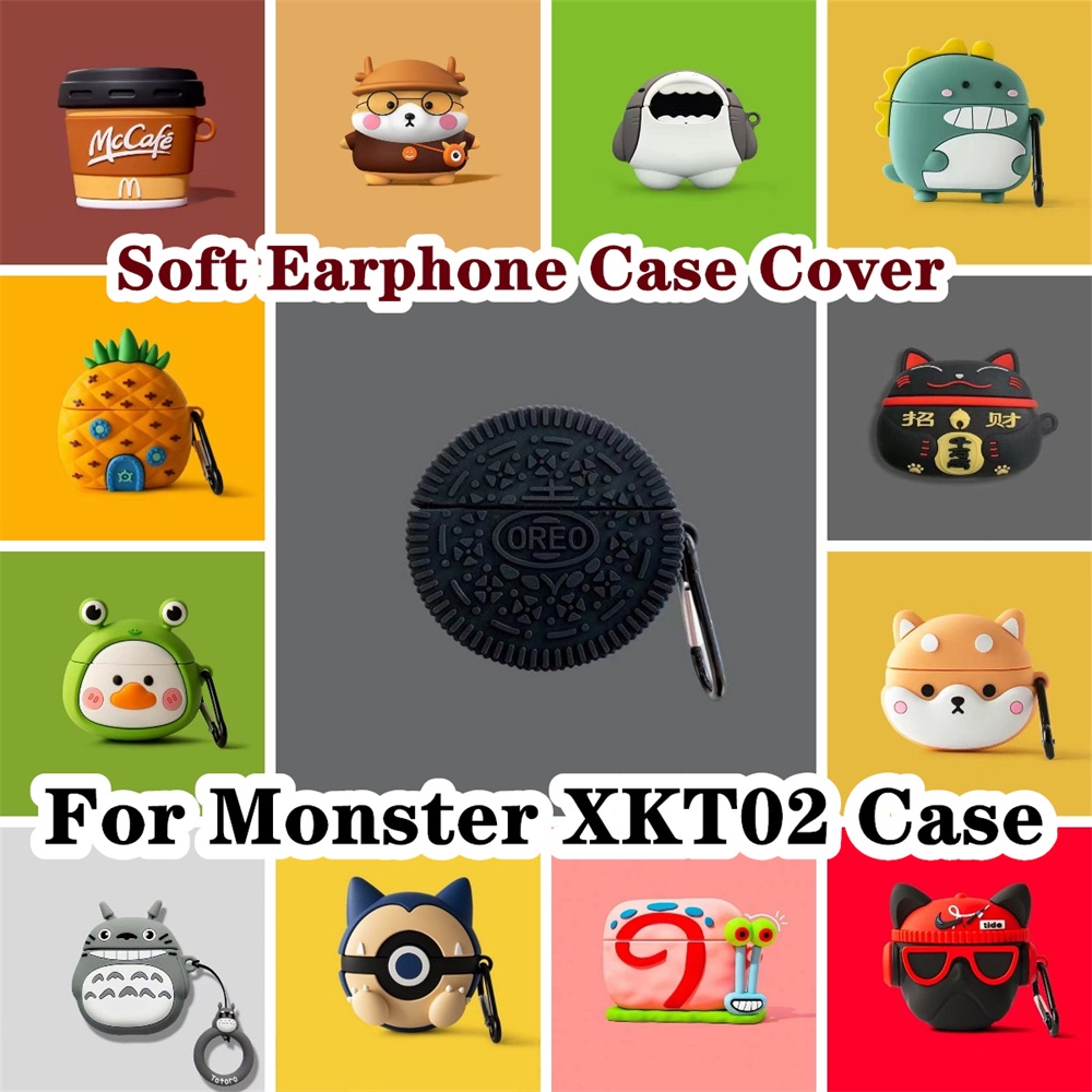 【พร้อมส่ง】เคสหูฟัง แบบนิ่ม ลายการ์ตูนมอนสเตอร์ สําหรับ Monster XKT02 XKT02
