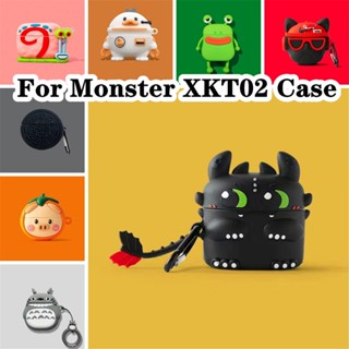 【ของแท้】เคสหูฟัง แบบนิ่ม ลายการ์ตูนมอนสเตอร์ สําหรับ Monster XKT02 XKT02