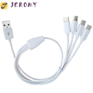 Jeromy สายชาร์จโทรศัพท์มือถือ USB C 4 In 1 เป็น 4 พอร์ต Type C