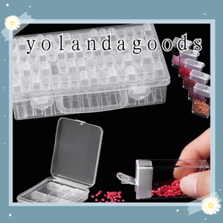 ☆YOLA☆ 6-6Grids Hot Storage Box Convenient Transparent Jar Set Rhinestones Organizer Embroidery With Lid Collection Case Diamond Painting Parts Useful Drill Containers