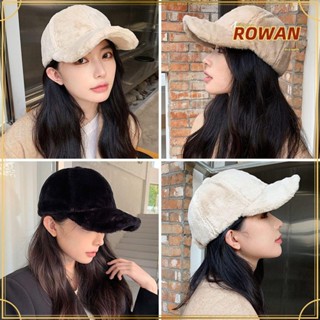 Rowans หมวกเบสบอลลําลอง ผ้ากํามะหยี่ขนนิ่ม เข้ากับทุกการแต่งกาย สไตล์ฮิปฮอป