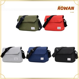 Rowans กระเป๋าสะพายไหล่ ผ้าไนล่อน กันน้ํา สีพื้น เรียบง่าย สําหรับนักเรียน