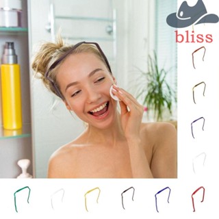 Bliss ที่คาดผมพลาสติก แบบหนา ทรงสี่เหลี่ยม ขนาดใหญ่ สีพื้น แฟชั่นสําหรับผู้หญิง