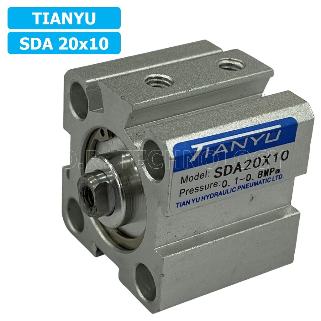 (1ชิ้น) SDA 20x10 กระบอกลมคอมแพค กระบอกลม รุ่นคอมแพค Compact Air Cylinder SDA Series แบบคอมแพค