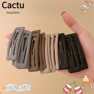 Cactu กิ๊บติดผม เนื้อแมตต์ สีดํา สีเทา ของขวัญสําหรับผู้หญิง เด็กผู้หญิง 1 ชิ้น